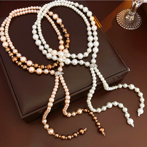 Gargantilla con cuentas de perlas de imitación grandes de nuevo diseño, <span class=keywords><strong>Collar</strong></span> para mujer, regalo de joyería para fiesta nupcial de boda - Product Image 5