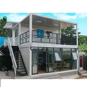 Maisons modulaires en conteneur de luxe personnalisées à bas prix, deux étages avec toilettes, maisons en conteneur à paquet plat à vendre - Product Image 5