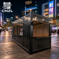 CNZL Boutique mobile et café conteneur en structure acier personnalisable avec design imperméable, installation rapide, utilisation extérieure