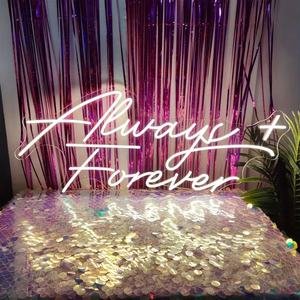 Letrero de neón LED para boda, iluminación de pared para fiestas, Decoración LED, mejor <span class=keywords><strong>juntos</strong></span>, <span class=keywords><strong>siempre</strong></span> fuiste tú, <span class=keywords><strong>siempre</strong></span> y para <span class=keywords><strong>siempre</strong></span>, luz de neón LED para fiestas - Product Image 5