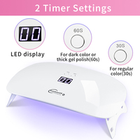 Mini lampe à ongles portable à led uv 24W Lampe à ongles UV arc-en-ciel Mini sèche-ongles à LED UV avec câble USB pour tous les vernis à gel