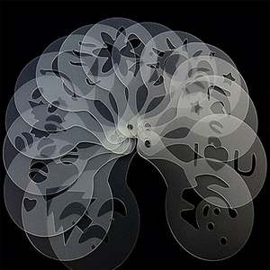 Moule à café transfrontalier Coffeemould pour Latte, Cappuccino, Poudre à saupoudrer, Spray graphique, Moule artistique pour café en forme de fleur - Product Image 5