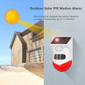 Sistema de Alarma de Seguridad para el Hogar, Inalámbrico, <span class=keywords><strong>Solar</strong></span>, con Sensor de Movimiento PIR, Alarma de Movimiento con Sirena de 120dB y Luz Estroboscópica - Product Image 6