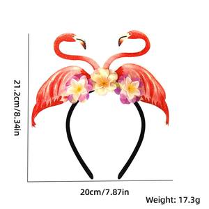 ที่คาดผมรูปนกฟลามิงโกสำหรับเด็กผู้หญิงชุดปาร์ตี้ขนนกสีชมพูสำหรับงานคาร์นิวัลอุปกรณ์สำหรับปาร์ตี้คอสเพลย์แนวเทศกาล - Product Image 6