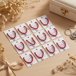 Braccialetto Intrecciato con Filo di Seta e Ciondolo in Acciaio Inossidabile PULSERA - Product Image 2