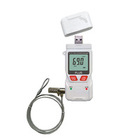 Mini medidor de temperatura y humedad de medición en tiempo real con interfaz USB portátil Registrador DE DATOS Higrómetro de formato de archivo Pdf