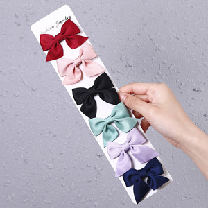 Barrettes pour cheveux d'enfants mignonnes, style coréen, nœuds, 10 cm, usage quotidien pour les enfants - Product Image 1