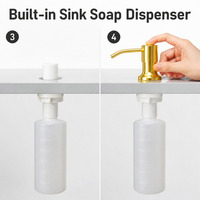 Distributeur de savon de comptoir à bec incliné, surface mate, compatible avec de nombreux modèles, direct fabricant, avec bouteille à long col pour salon de thé