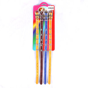 قابل للتعديل جودة عالية رخيصة الحيوانات الأليفة الكلب القط طوق الفرقة قلادة بو الجلود تشوكر شوك - Product Image 1