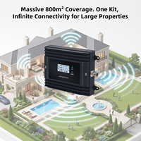 Amplificateur de signal tri-bande amélioré 2026 900 1800 2100 MHz B8 B3 B1 Gain 75 dB 1200 m² Application Tuya Europe Asie Afrique 2G 4G 5G