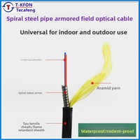 Cable Óptico para Exteriores, Resistente al Fuego, Impermeable, Blindado para Emergencias, Extensión Remota para Estación Base Interior/Exterior, 2 Hilos, Monomodo