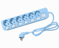 Multiprise coréenne homologuée KC, 5 prises CA 16A 220-250V, en cuivre, avec câble de 1,8m pour usage hospitalier