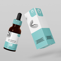 Boîtes d'emballage personnalisées pour flacons compte-gouttes d'huiles essentielles pour soins de la peau, 30 ml, 15 ml, 10 ml, 1 oz, emballage en papier cosmétique