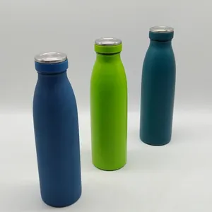 Frasco de vacío de acero inoxidable de doble pared de 500ml Botella de agua en forma de Cola Termo para diseño de taza recta de viaje