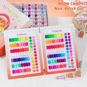 벤디니 최신 트렌드 네온 컬러 젤 폴리쉬 세트 박스 컬렉션 48색 젤 네일 폴리쉬 OEM/ODM 무료 맞춤 젤 네일 폴리쉬 세트 - Product Image 4