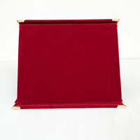 Assiette de velours rouge bleu turquoise vierge Plaque de certificat de velours pliable MH-J0820 de récompense