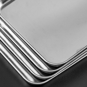 Petit plateau en métal en acier inoxydable de 265x155x12mm, plaque de cuisson pour la cuisine domestique, plateau de <span class=keywords><strong>conservation</strong></span> des aliments, plateau de service, <span class=keywords><strong>plat</strong></span> et poêle - Product Image 5