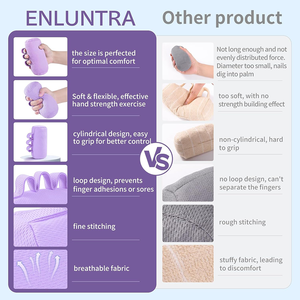 Respirant résistant à la sueur soulagement du Stress main contracture doigt poignée confort coussin pour personnes âgées violet paume poignée oreiller - Product Image 5