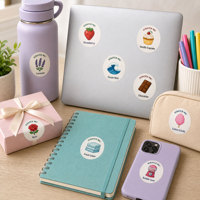 Autocollant parfumé à gratter et sentir, étiquette adhésive personnalisée parfum fruité, feuille décorative pour récompenses, cadeaux de fête