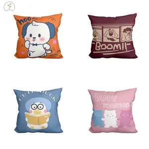 Massenanpassung von niedlichen cartoons bedruckte kissen 45 * 45 cm sofa-kissen und kissen für kinderzimmer dekoration kissen etuis