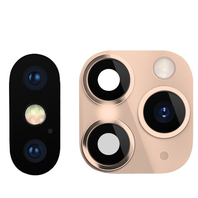 New Tempered Glass Camera Lens Cover Protector Case Sticker for Iphone Xr X Flash Seconds Change to Phone 11 Pro Max Converter