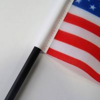 Drapeaux de négociation de bureau des États-Unis et mini-drapeaux nationaux sur base en plastique, ornements personnalisables