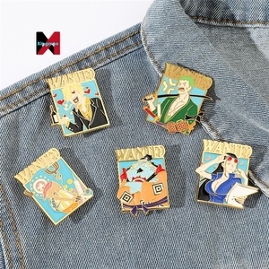 เข็มกลัดโลหะ<span class=keywords><strong>วันพีซ</strong></span> อนิเมะญี่ปุ่น ลูฟี่ ซันจิ โซโล นามิ ทำจากโลหะผสม - Product Image 3