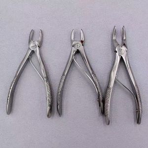 7 buah Tang pencabutan <span class=keywords><strong>Dental</strong></span> anak-anak, instrumen ekstraksi minimal baja tahan karat - Product Image 3
