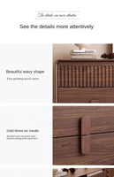 Table de chevet moderne européenne en bois massif de pin, commode autoportante à 5 tiroirs pour chambre et appartement