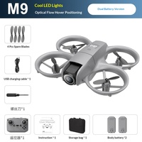 Nouveau drone M9 avec double caméra, flux optique, photographie aérienne HD, quadricoptère RC, jouet avec WiFi FPV, drone pliable à suivi intelligent