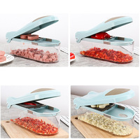 Hachoir et trancheuse à légumes en acier inoxydable, durable, facile à nettoyer, avec pieds antidérapants pour minimiser les rayures