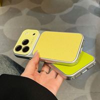 Funda Protectora de Lente Antihuellas y Antigolpes de Cuero Colorido de Lujo Popular Estilo Ins para 17 16 15 14 Pro Max Todo Incluido