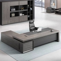Bureau de bureau à la mode de conception simple Mobilier de bureau en bois de direction moderne Table de bureau en forme de L