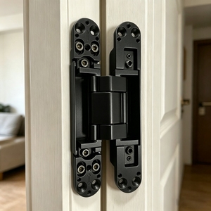 Bisagra Oculta Negra de 80 kg para Puerta, 28x177 mm, de Zinc, con Logotipo Personalizado, para Puertas de Madera, Modelo Bld-b01, Apertura de 180 Grados - Product Image 5