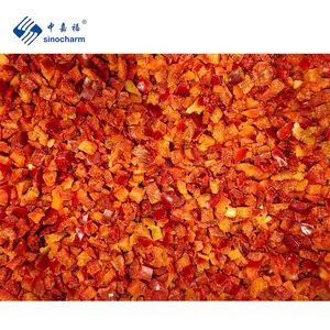 Sinocharm HACCP 10mm iqf tiêu nhà máy giá 10kg số lượng lớn đông lạnh đỏ ngọt Ớt chuông thái hạt lựu
