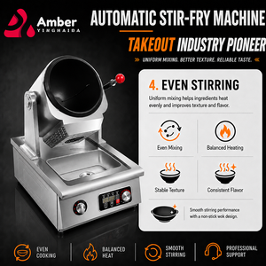 Robot de Cocina Automático para Arroz Frito Comercial de Gran Tamaño, Máquina Inteligente para Saltear con Cilindro Electromagnético - Product Image 5