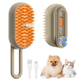 Cat Steam <b>Brush</b> Steamy Dog <b>Brush</b> 3 in 1 Electric Spray Cat Hair <b>Brushes</b> for Massage <b>Pet</b> Grooming Comb Hair Removal Combs - Product Image 1