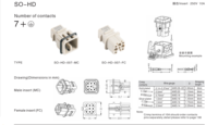 Conector de Alta Resistencia HD-007 HDC de 10A 250V con Bloqueo Rápido, Reemplazo para Conector USB Macho/Hembra de Acero Inoxidable, Moldeado por Inyección de Plástico