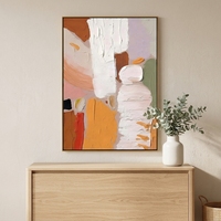 Peinture à l'huile 3D moderne à texture épaisse, peinte à la main, pastel, abstraite, colorée, sur toile, décoration murale pour salon