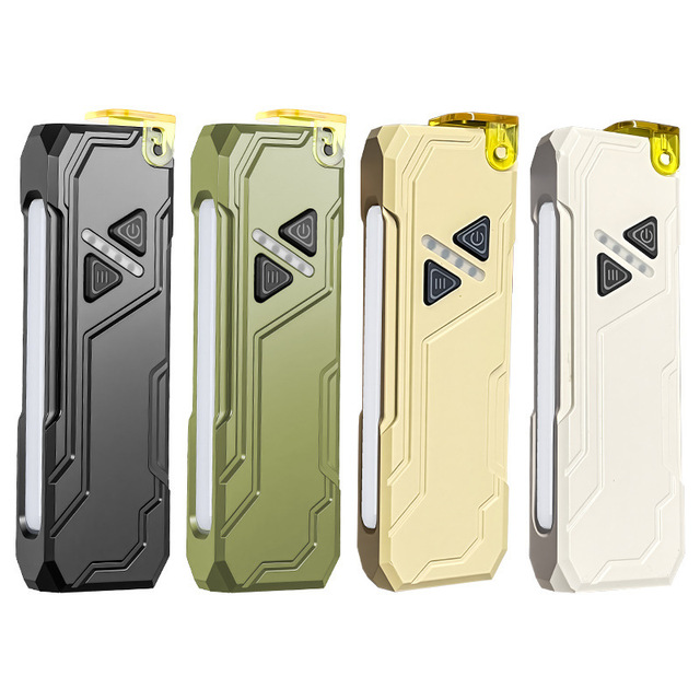 New product RGB color-changing multi-function EDC glare flashlight USB charging with magnet pen clip glare atmosphere