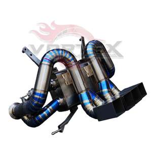 ระบบไอเสียแบบ Catback พร้อมวาล์วควบคุมทำจากไทเทเนียมอัลลอยด์  พร้อมแคทาไลติกคอนเวอร์เตอร์ ดาวน์ไปป์  สีฟ้าไหม้ สำหรับรถแลมโบกินี LP700 - Product Image 6