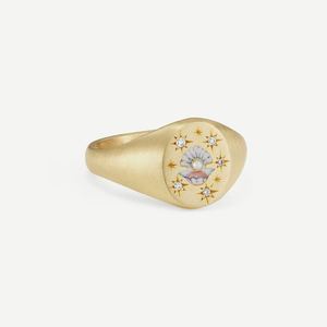 Colares Redondos Personalizados Feitos à Mão com Padrões Impressos em Aço Inoxidável Banhado a Ouro, Joias de Zircônia Cúbica para Mulheres - Product Image 6