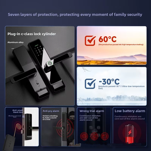 Serrure de porte intelligente avec WiFi TTlock, étanche, avec empreinte digitale, mot de passe, carte IC, clé numérique, sécurité domestique - Product Image 3