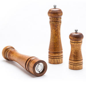 Ensemble de moulin à sel et à poivre, broyeur à sel et à poivre en bois élégant avec moulin en céramique - Product Image 6