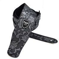 Vente en gros P & P Sangles de guitare en cuir PU Sangle de cou pour basse acoustique électrique Instruments de musique en plastique