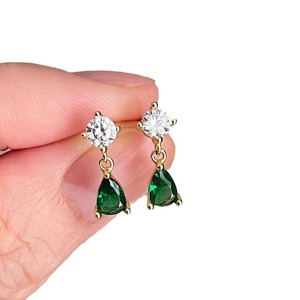 Piccoli Orecchini a Goccia in Cristallo per Donne, Accessori Minimalisti ed Eleganti per Uso Quotidiano e Feste - Product Image 1