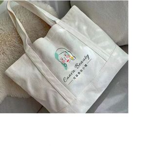 Bolsa de Mano de Lona de Algodón con Logotipo Personalizado X57 Lilalila, Bolsa de Compras Reutilizable Orgánica para la Playa con Asa - Product Image 4