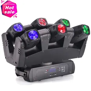 Marslite High Quality LED Stage Light 6X10W RGBW 4in1 Moving Head Light Stage Events Disco Bar Club Di Equipment