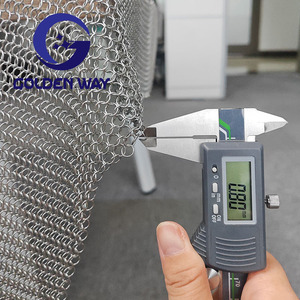 Tùy chỉnh 316 thép không gỉ chainmail Tấm dệt dây lưới cho phòng khách trang trí lưới rèm cửa cắt theo kích thước - Product Image 4
