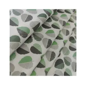 popular printing leaf pattern 100% polyester bed sheet disperse printed fabric best brushed fabric for hometextile